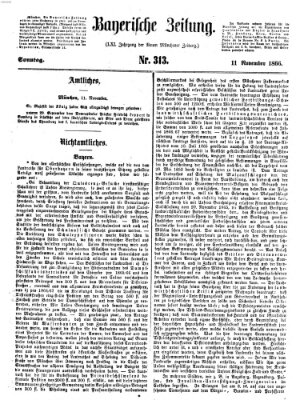 Bayerische Zeitung (Süddeutsche Presse) Sonntag 11. November 1866