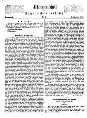 Bayerische Zeitung (Süddeutsche Presse) Samstag 6. Januar 1866