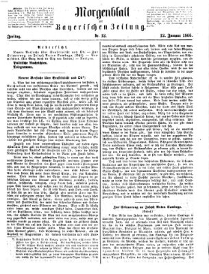 Bayerische Zeitung (Süddeutsche Presse) Freitag 12. Januar 1866