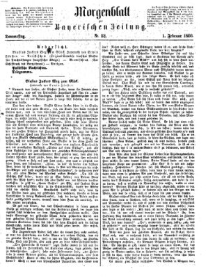 Bayerische Zeitung (Süddeutsche Presse) Donnerstag 1. Februar 1866
