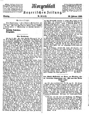 Bayerische Zeitung (Süddeutsche Presse) Montag 26. Februar 1866