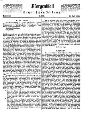 Bayerische Zeitung (Süddeutsche Presse) Samstag 28. Juli 1866
