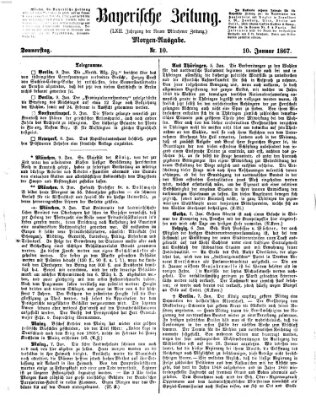 Bayerische Zeitung (Süddeutsche Presse) Donnerstag 10. Januar 1867
