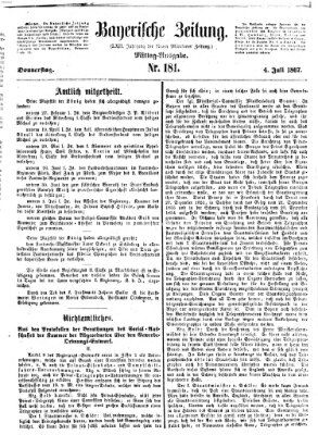 Bayerische Zeitung (Süddeutsche Presse) Donnerstag 4. Juli 1867