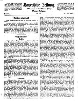 Bayerische Zeitung (Süddeutsche Presse) Sonntag 14. Juli 1867