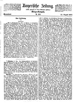 Bayerische Zeitung (Süddeutsche Presse) Samstag 31. August 1867