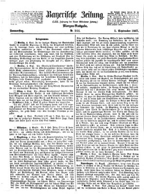 Bayerische Zeitung (Süddeutsche Presse) Donnerstag 5. September 1867