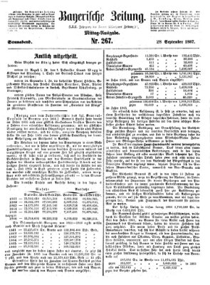 Bayerische Zeitung (Süddeutsche Presse) Samstag 28. September 1867