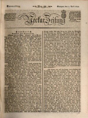 Neckar-Zeitung Donnerstag 11. April 1822