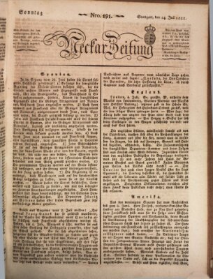 Neckar-Zeitung Sonntag 14. Juli 1822
