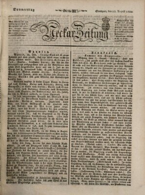 Neckar-Zeitung Donnerstag 15. August 1822