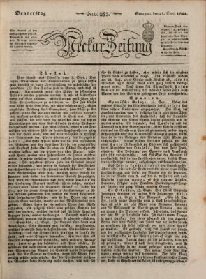 Neckar-Zeitung Donnerstag 26. September 1822