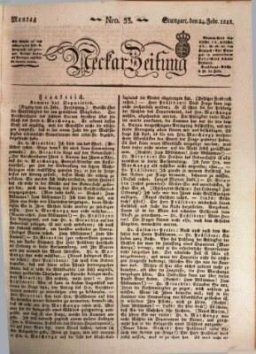 Neckar-Zeitung Montag 24. Februar 1823