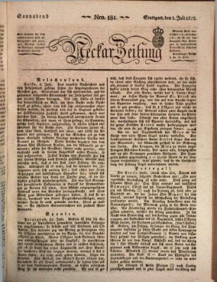 Neckar-Zeitung Samstag 5. Juli 1823