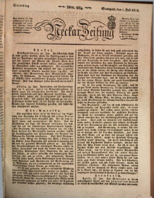 Neckar-Zeitung Dienstag 8. Juli 1823
