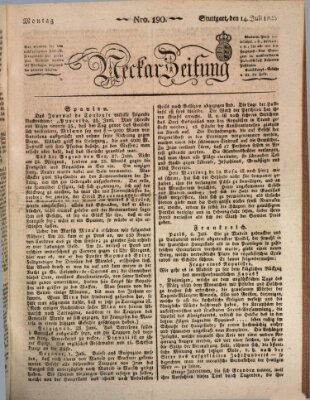 Neckar-Zeitung Montag 14. Juli 1823