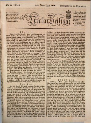 Neckar-Zeitung Donnerstag 11. September 1823