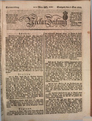 Neckar-Zeitung Donnerstag 25. September 1823