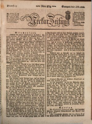 Neckar-Zeitung Dienstag 7. Oktober 1823
