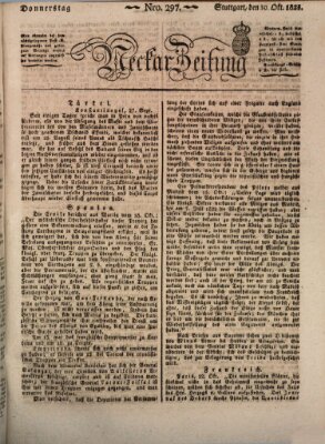 Neckar-Zeitung Donnerstag 30. Oktober 1823