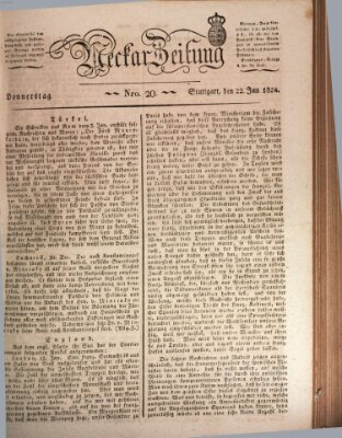 Neckar-Zeitung Donnerstag 22. Januar 1824