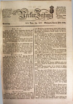 Neckar-Zeitung Sonntag 22. Februar 1824