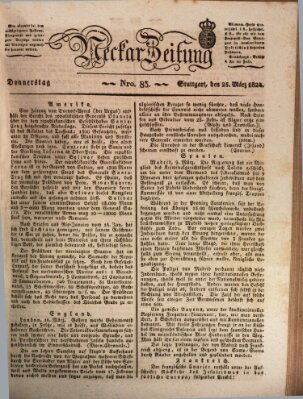 Neckar-Zeitung Donnerstag 25. März 1824