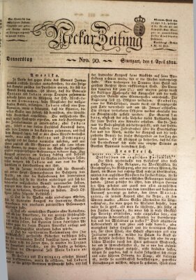 Neckar-Zeitung Donnerstag 1. April 1824