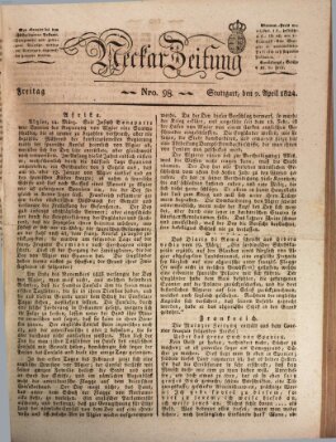 Neckar-Zeitung Freitag 9. April 1824