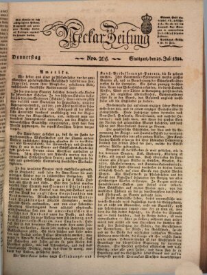 Neckar-Zeitung Donnerstag 29. Juli 1824