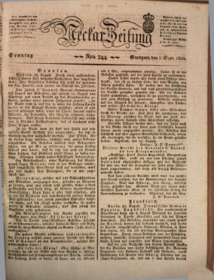 Neckar-Zeitung Sonntag 5. September 1824