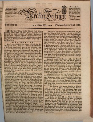 Neckar-Zeitung Donnerstag 23. September 1824