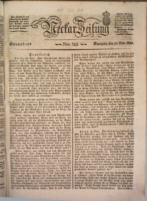 Neckar-Zeitung Samstag 20. November 1824