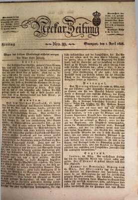 Neckar-Zeitung Freitag 1. April 1825