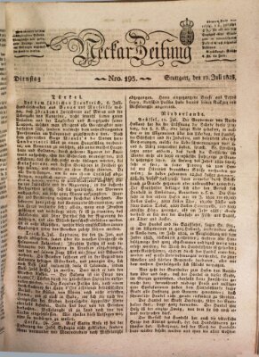 Neckar-Zeitung Dienstag 19. Juli 1825