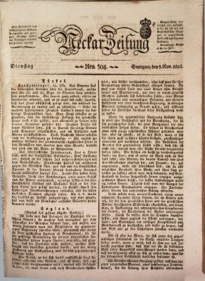 Neckar-Zeitung Dienstag 8. November 1825