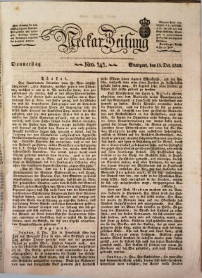 Neckar-Zeitung Donnerstag 15. Dezember 1825