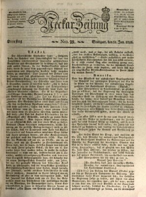 Neckar-Zeitung Dienstag 31. Januar 1826