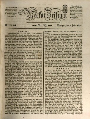 Neckar-Zeitung Mittwoch 1. Februar 1826