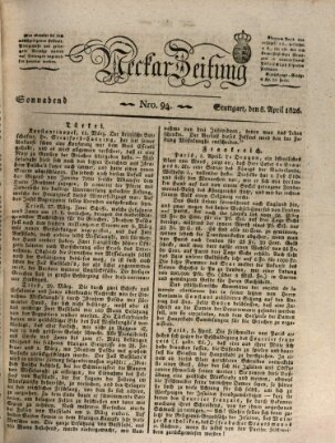 Neckar-Zeitung Samstag 8. April 1826