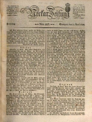 Neckar-Zeitung Freitag 21. April 1826