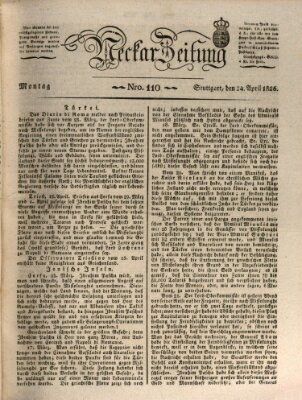 Neckar-Zeitung Montag 24. April 1826