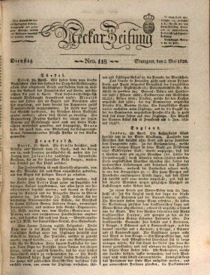 Neckar-Zeitung Dienstag 2. Mai 1826