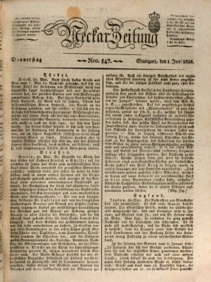 Neckar-Zeitung Donnerstag 1. Juni 1826