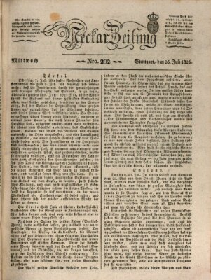 Neckar-Zeitung Mittwoch 26. Juli 1826