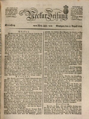 Neckar-Zeitung Dienstag 22. August 1826
