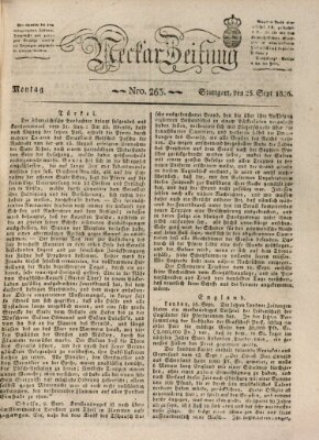 Neckar-Zeitung Montag 25. September 1826
