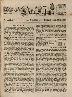 Neckar-Zeitung Samstag 21. Oktober 1826