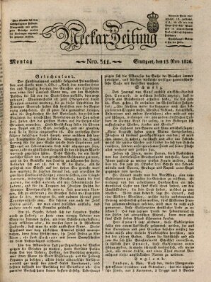 Neckar-Zeitung Montag 13. November 1826