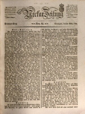 Neckar-Zeitung Donnerstag 22. März 1827